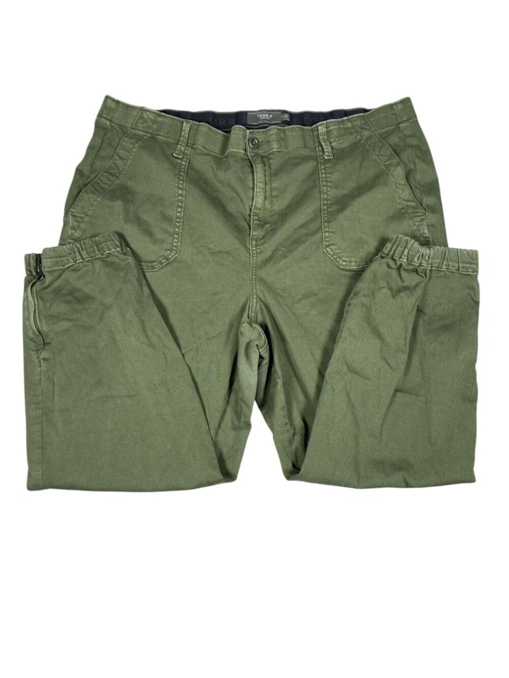 Torrid Olive Green Stretch Pants Womens Size 22 Relaxed Fit Cotton Blend